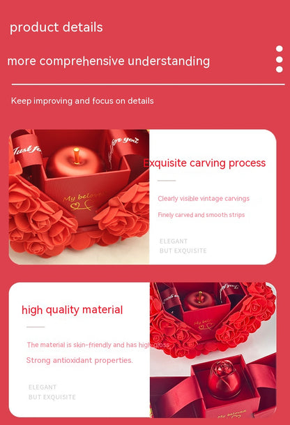 Valentines Day Gift Soap Rose Jewelry Box