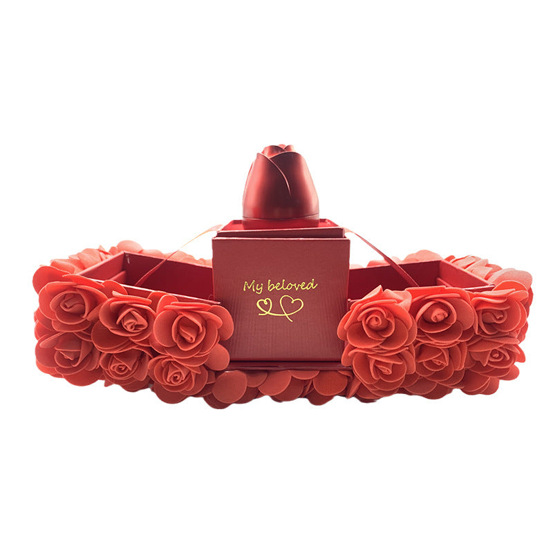 Valentines Day Gift Soap Rose Jewelry Box